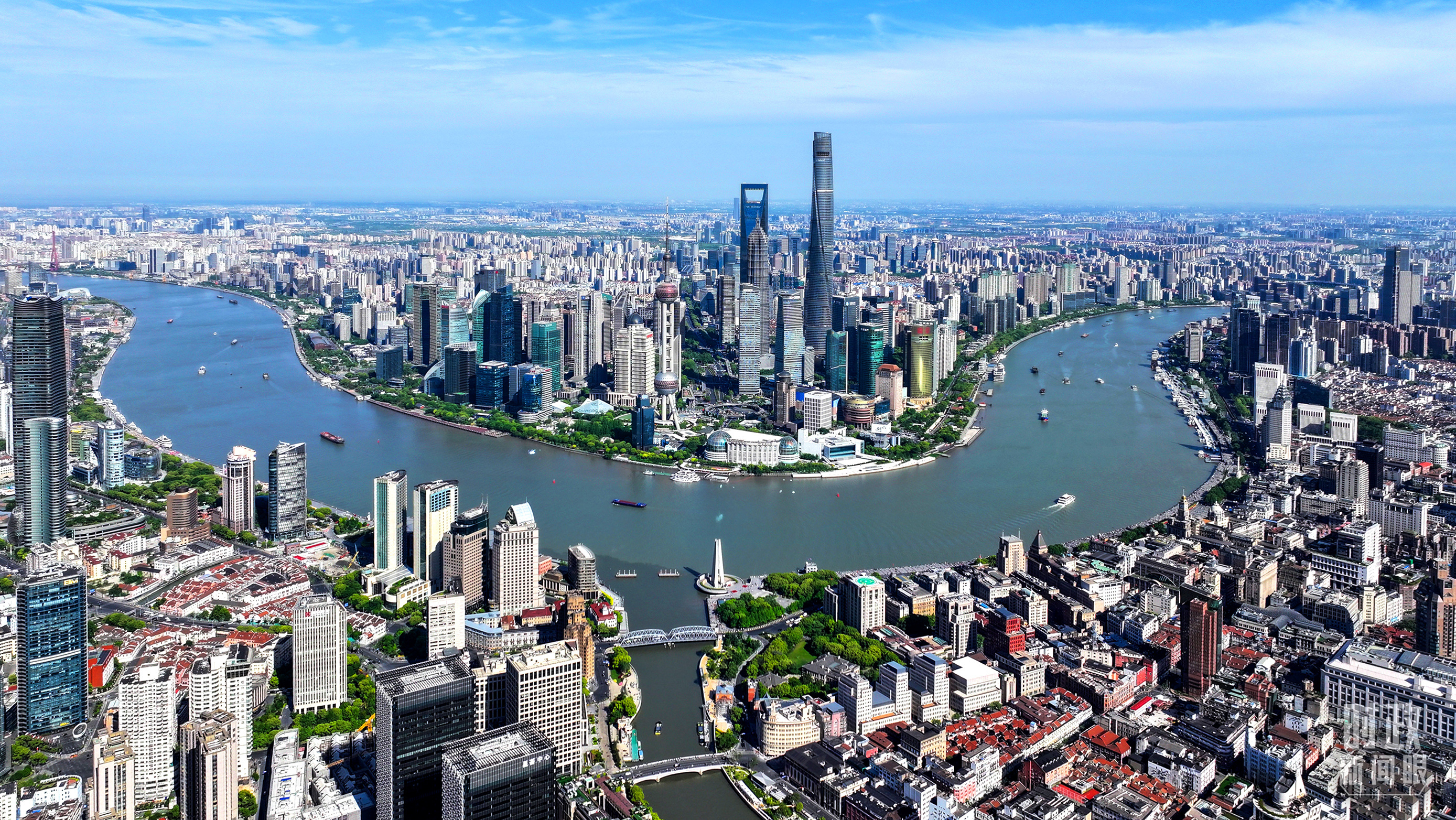 △上海外滩。4月30日,部分省区市“十五五”时期经济社会发展座谈会在上海召开。(总台央视记者范凯拍摄)