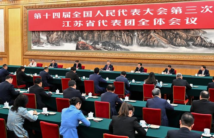 2025年3月5日下午,习近平总书记参加十四届全国人大三次会议江苏代表团审议。新华社记者 燕雁 摄
