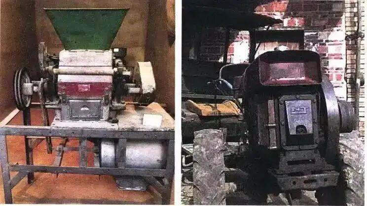 △习近平用奖励给他的三轮摩托换来的磨面机和手扶拖拉机。(图源:《习近平的七年知青岁月》)